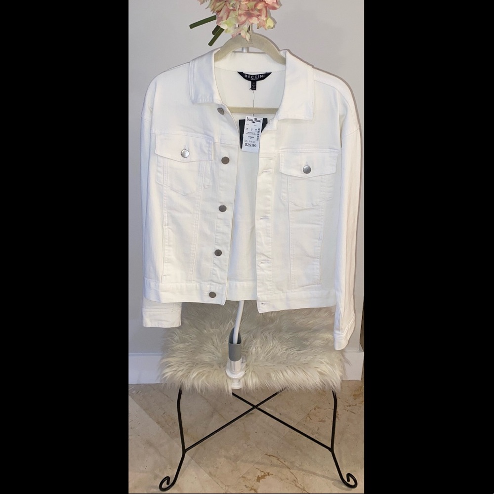 Baccini White Denim Jacket